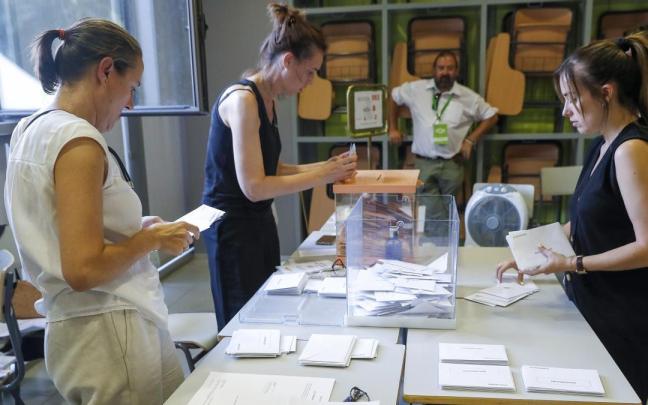 Recuento de votos en un colegio electoral el pasado 23J. Recuento de votos en un colegio electoral el pasado 23J.