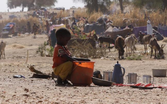 Centro de acogida para desplazados en El Fasher