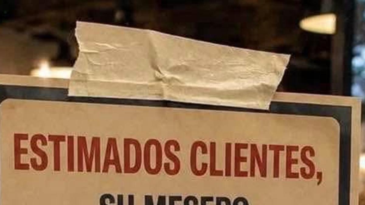 El comienzo del cartel.