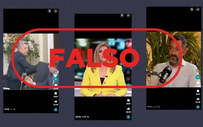 Capturas del vídeo 'deepfake' que suplanta a RTVE y a Pedro Cavadas