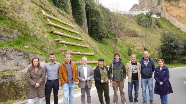 Inauguración de la infraestructura verde en talud de Malkorbe.