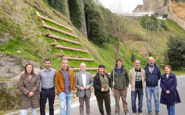 Inauguración de la infraestructura verde en talud de Malkorbe.