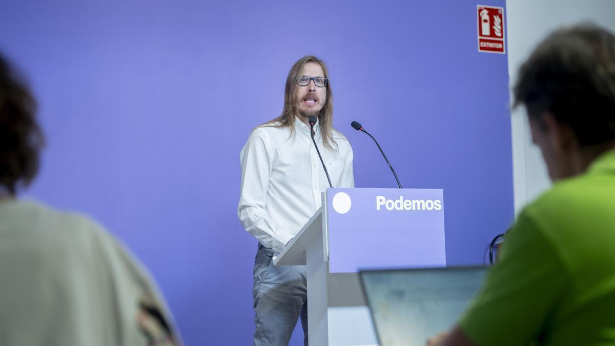 El secretario de Organización y portavoz de Podemos, Pablo Fernández