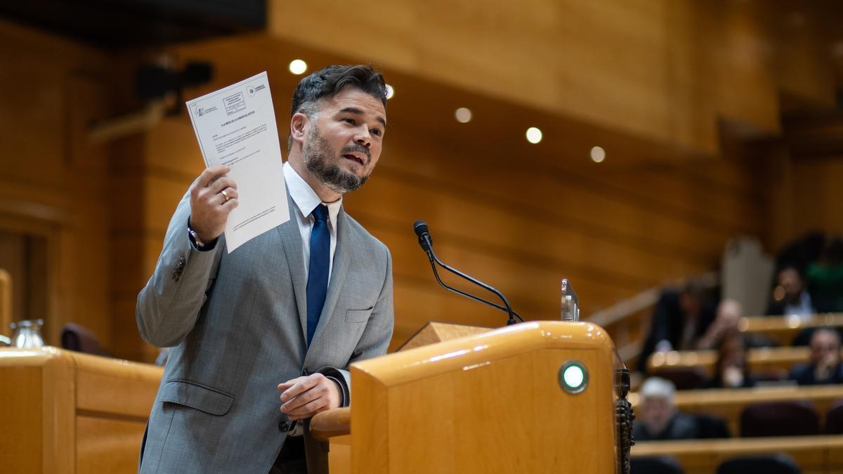 El portavoz de ERC en el Congreso, Gabriel Rufián, en una imagen de archivo.
