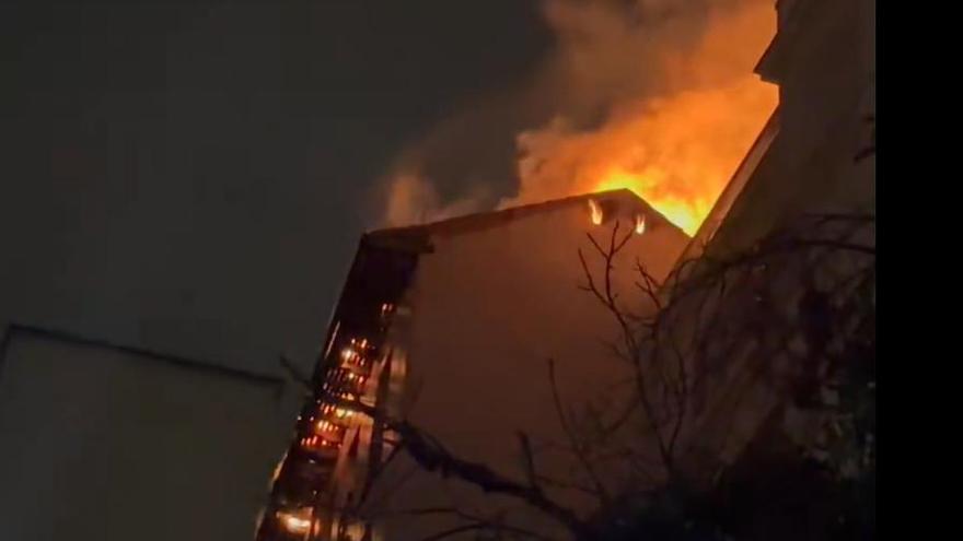 Incendio en un edificio de Chamberí.
