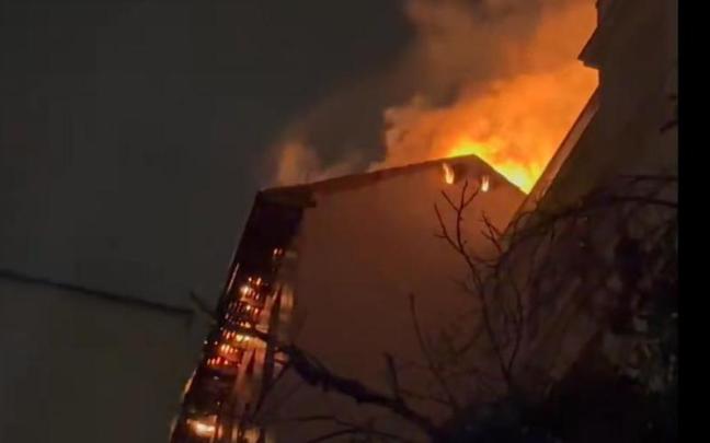 Incendio en un edificio de Chamberí.