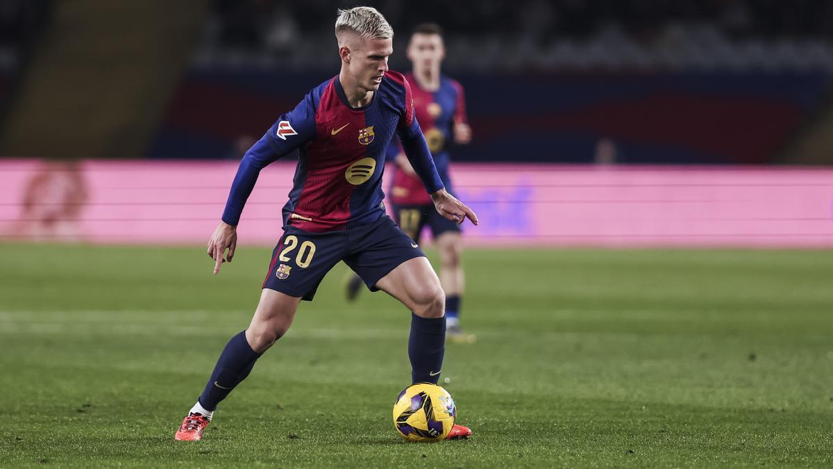 El jugador del FC Barcelona Dani Olmo