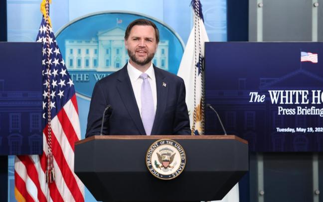 JD Vance, durante su comparecencia.