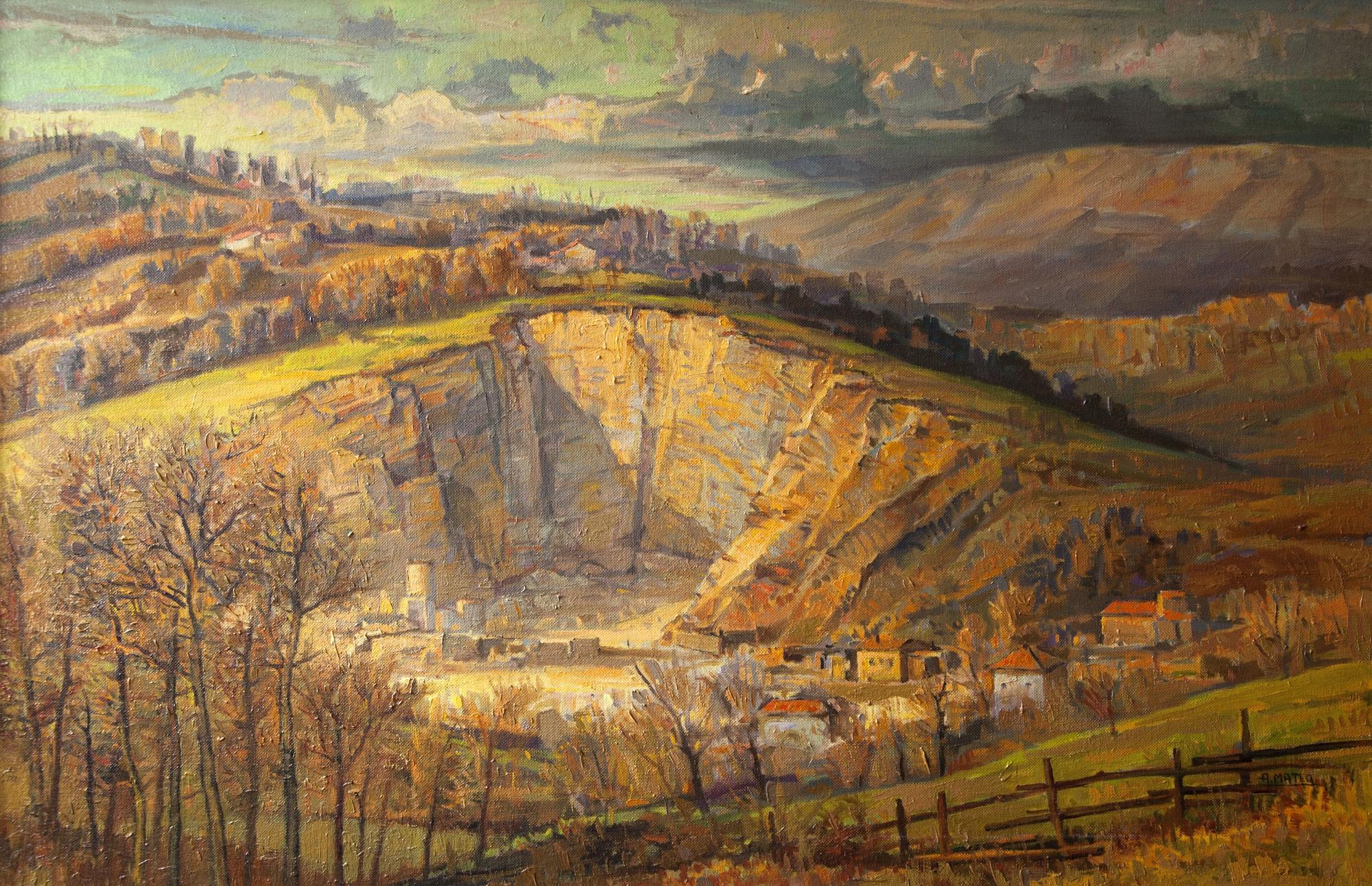 Una de las obras de Antonio Mateo que se puede observar en la exposición del Amaia.