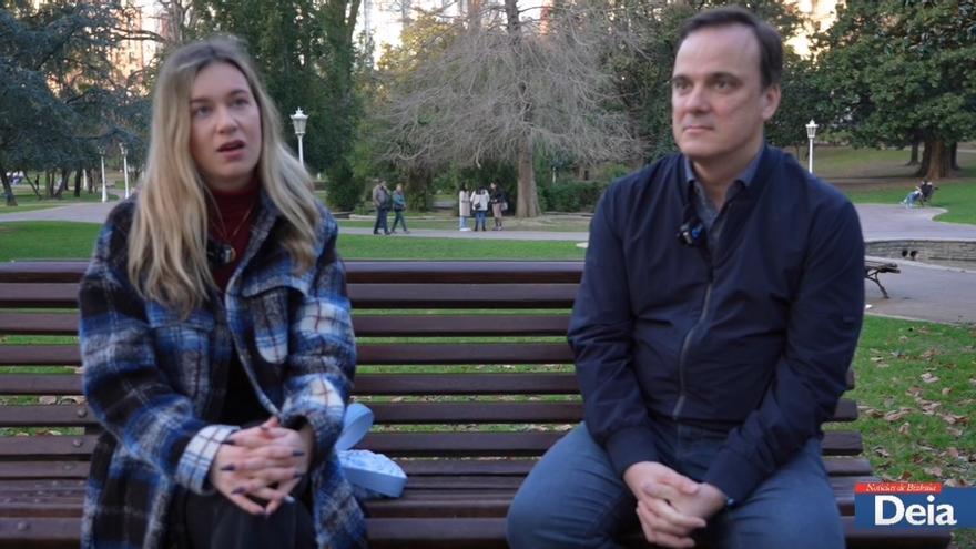 La ucraniana Hanna Maksymiv vive con una familia de acogida en Bilbao