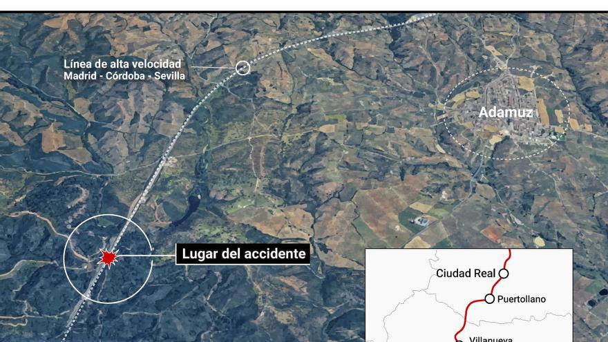 Infografía del siniestro ocurrido en Adamuz (Córdoba).