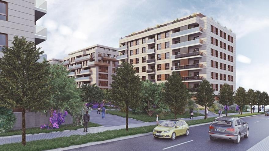 Fotomontaje de la nueva zona de Torreaga.