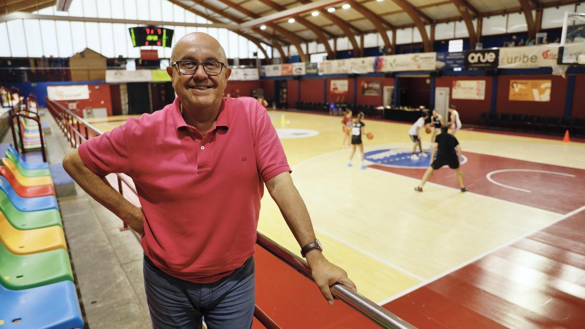 Gerardo Candina, presidente del Bizkaia Gernika, posa en Maloste. Markel Fernández