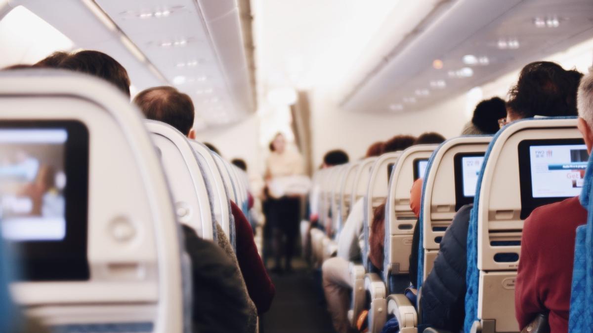 Interior de un avión.