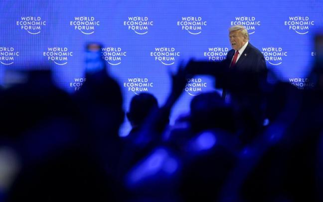 Trump, durante su comparecencia en Davos.