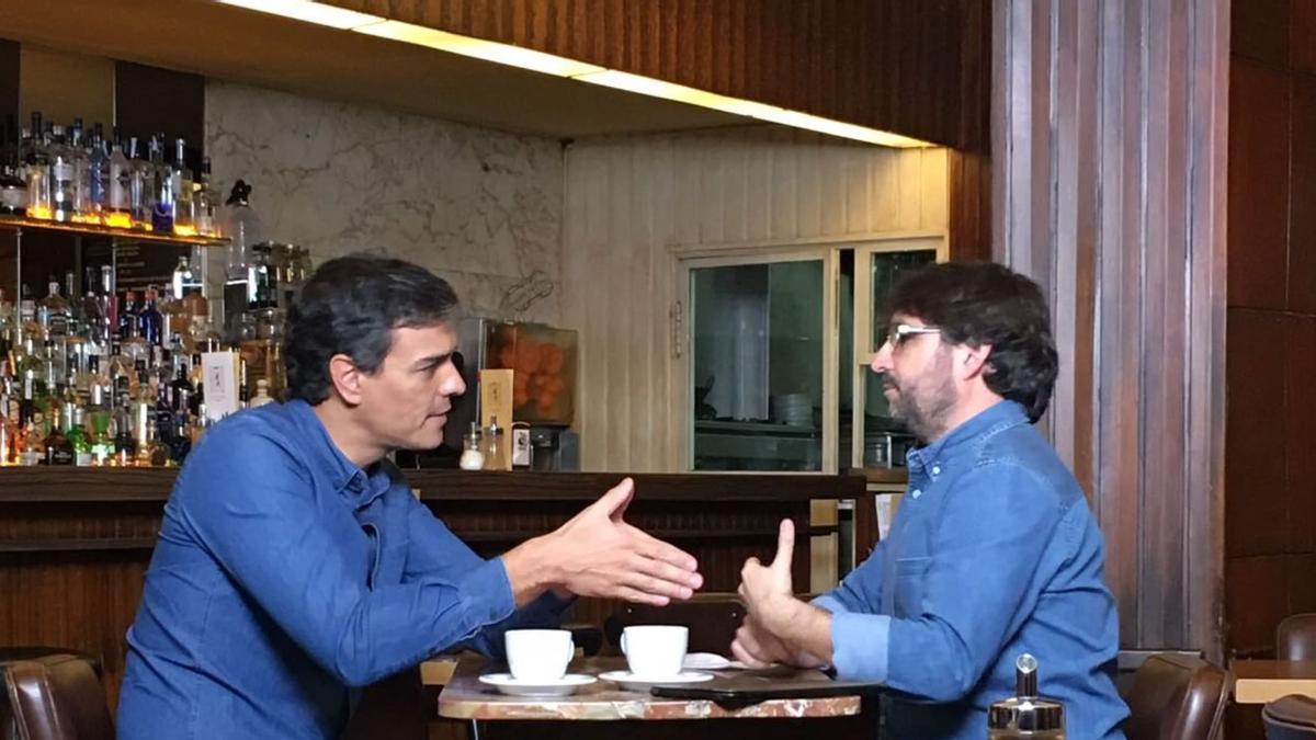 Sánchez y Évole durante la entrevista que mantuvieron en 2018.