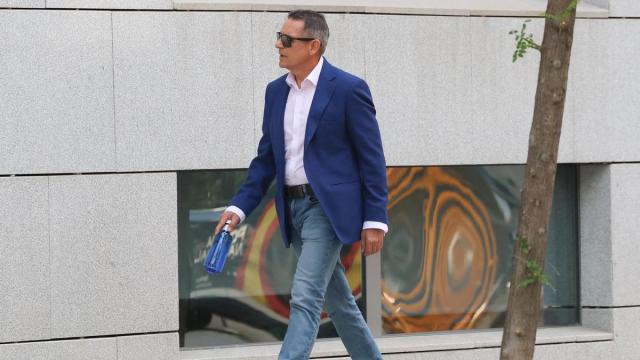 El policía Rafael Salvador a su llegada a la Audiencia Nacional.