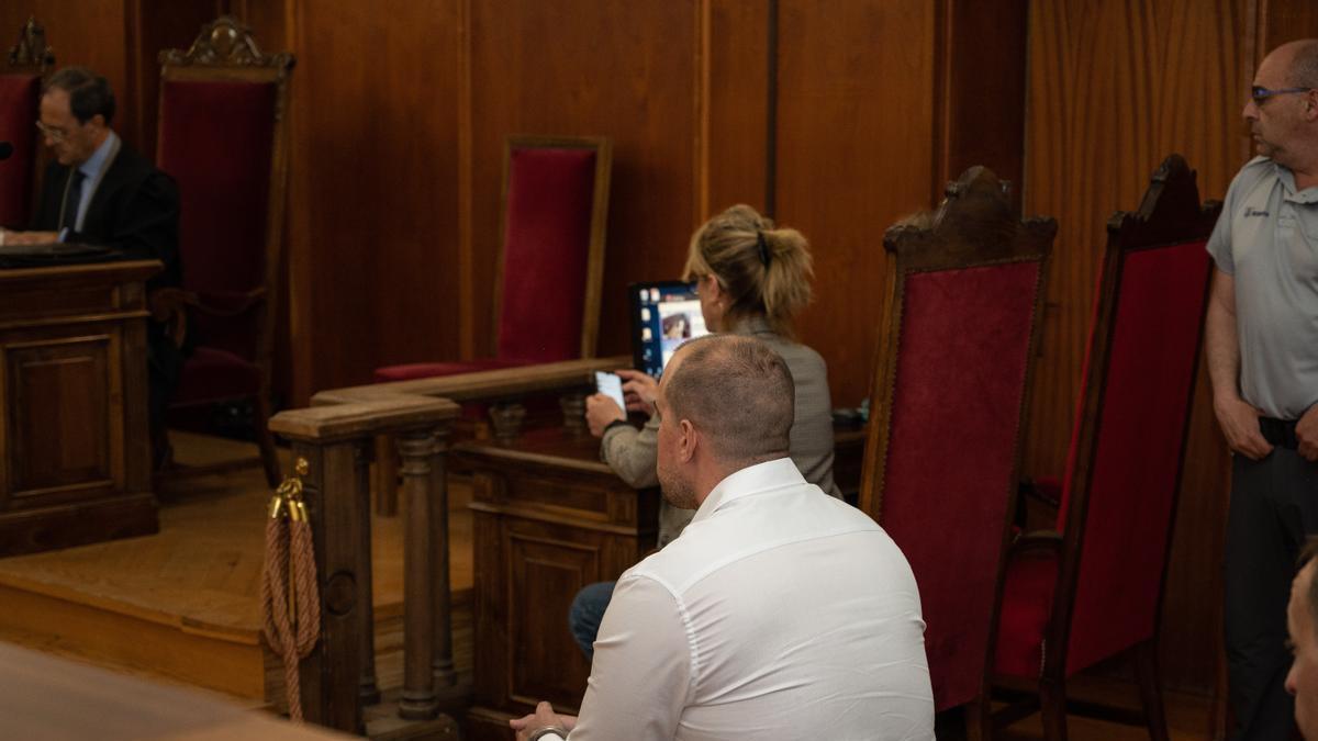 Eugenio Delgado durante su juicio en la Audiencia Provincial de Badajoz.