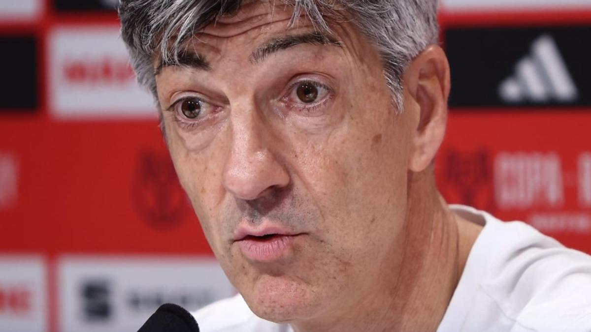 Imanol, en la rueda de prensa. / R.S.