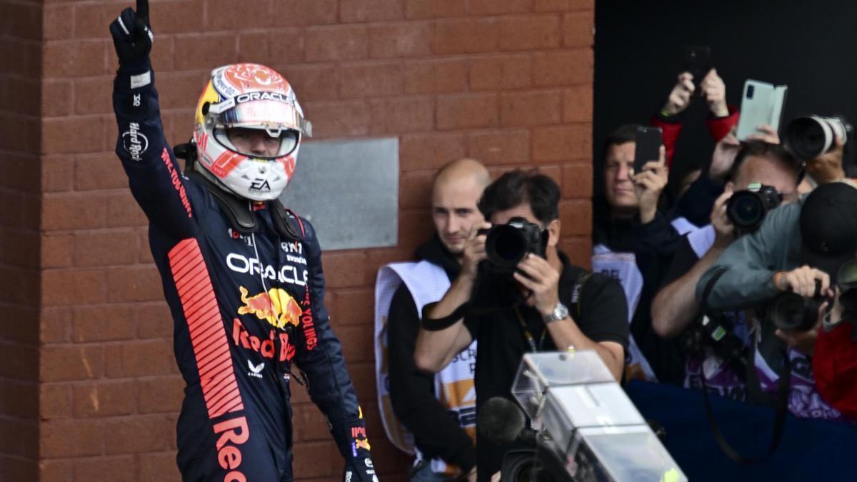 Max Verstappel celebra su victoria en el Gran Premio de Bélgica