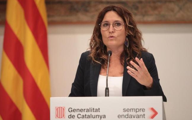 La consellera de Presidencia de la Generalitat, Laura Vilagrà, en rueda de prensa. La consellera de Presidencia de la Generalitat, Laura Vilagrà, en rueda de prensa.