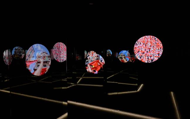 ‘Espacio SanFermIN! Espazioa’ de la cuesta de Santo Domingo. Foto: Ayuntamiento de Pamplona