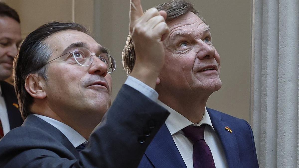 El ministro de Asuntos Exteriores, José Manuel Albares, con su homólogo alemán, Johann Wadephul.