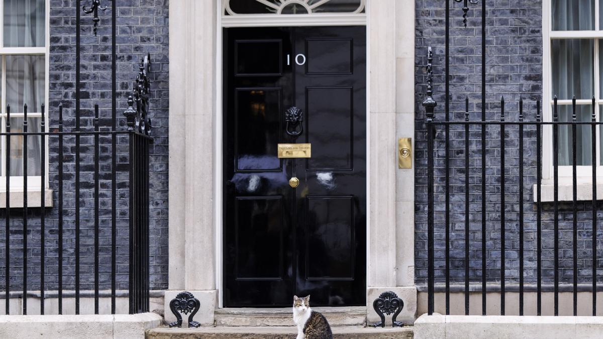 Una vista exterior de Downing Street, en Londres.