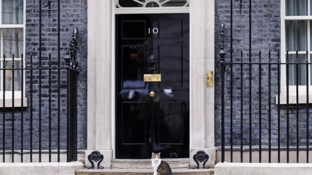 Una vista exterior de Downing Street, en Londres.