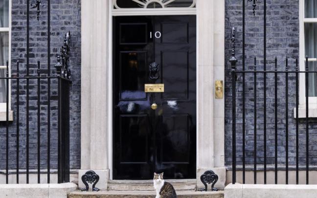 Una vista exterior de Downing Street, en Londres.