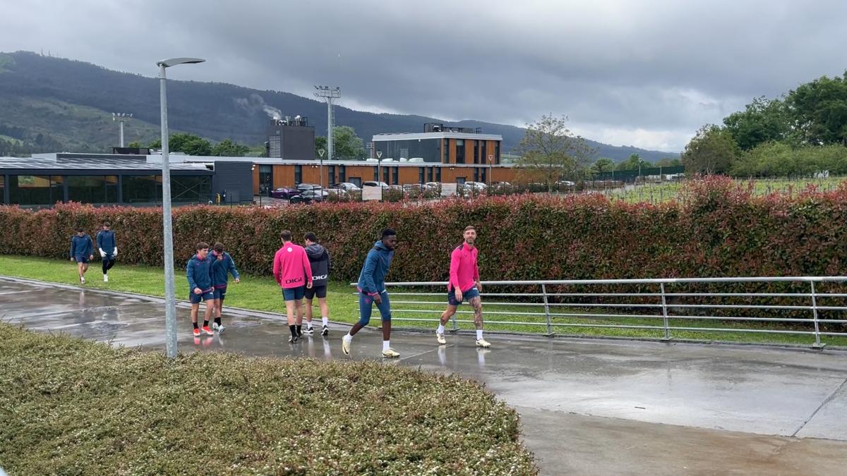 Imagen del entrenamiento de hoy en Lezama