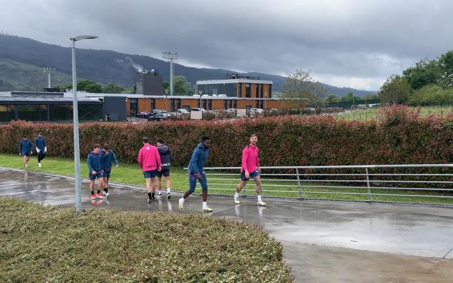 Imagen del entrenamiento de hoy en Lezama