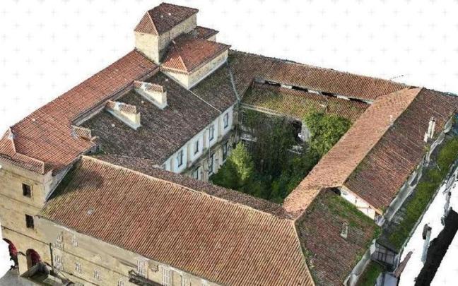 Obras de la cubierta de la antigua residencia Uribarri