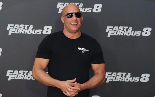 Vin Diesel en la presentación de una de las peléciulas de la saga de Fast& Furious'.