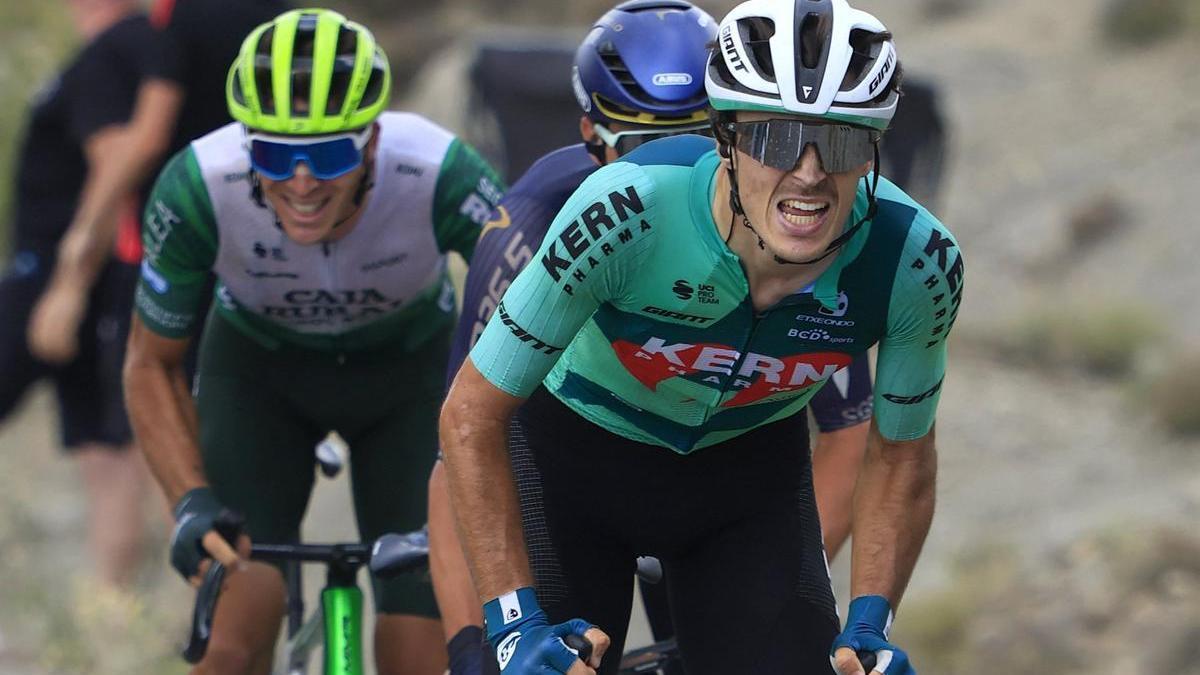 Urko Berrade, uno de los ciclistas mas destacados del Kern Pharma.