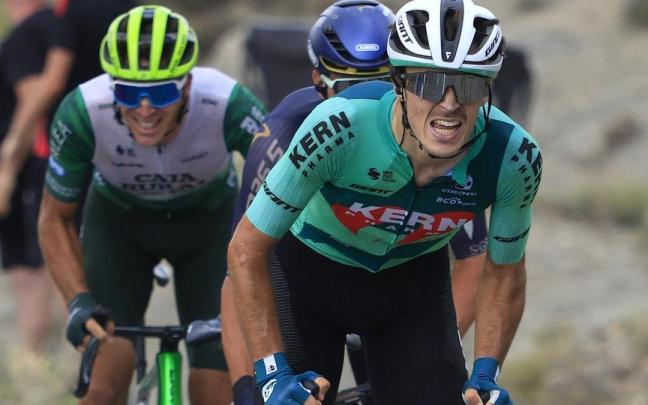 Urko Berrade, uno de los ciclistas mas destacados del Kern Pharma.