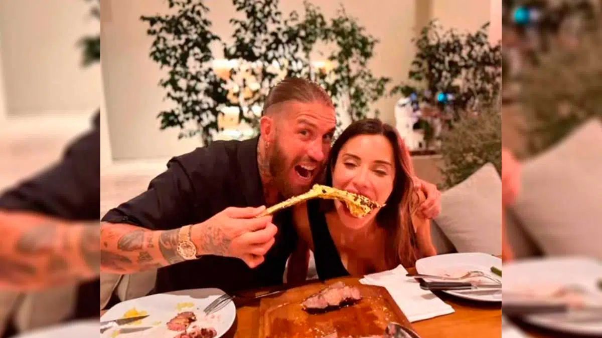 Sergio Ramos y Pilar Rubio degustan un chuletón bañado en oro.