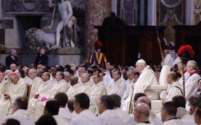 El papa Francisco, en la misa de Cuaresma