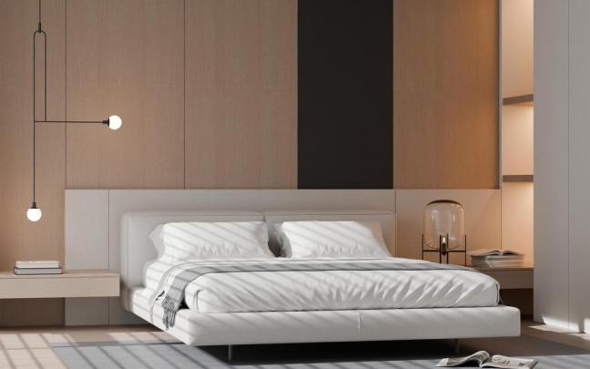 Habitación moderna con una decoración minimalista.