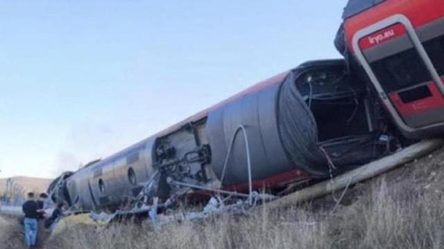 Imagen del tren Iryo accidentado en Toledo.
