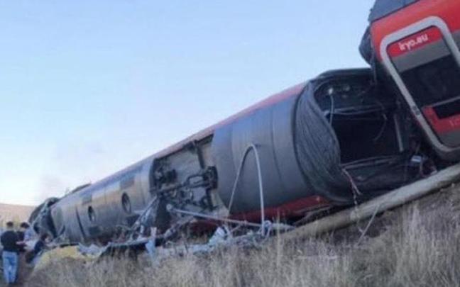 Imagen del tren Iryo accidentado en Toledo.