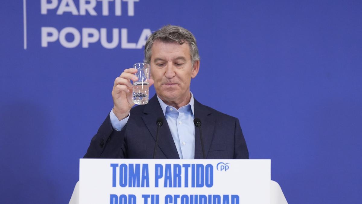 Alberto Núñez Feijóo, presidente del PP, considera que para ir contra Sánchez bastan informaciones periodísticas
