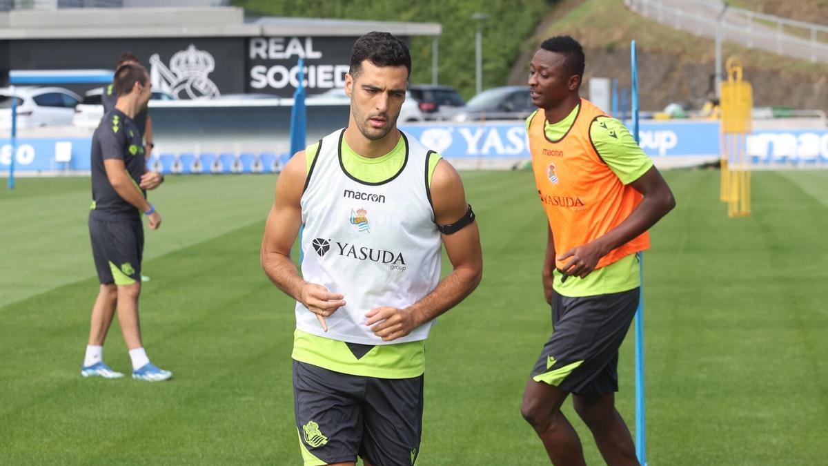 Mikel Merino, en Zubieta. / IKER AZURMENDI