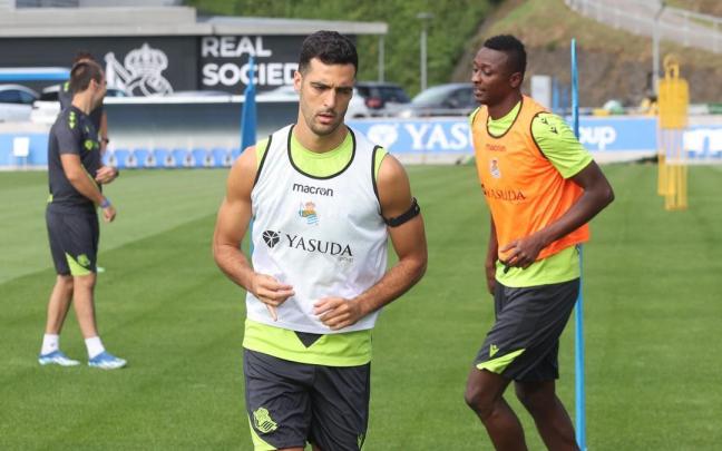 Mikel Merino, en Zubieta. / IKER AZURMENDI