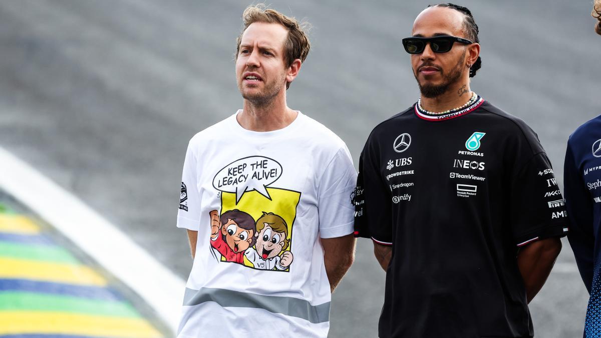 Sebastian Vettel y Lewis Hamilton, en una imagen de archivo.