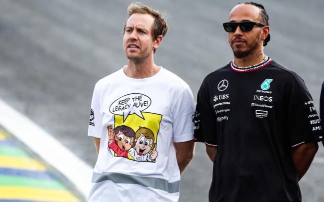 Sebastian Vettel y Lewis Hamilton, en una imagen de archivo.