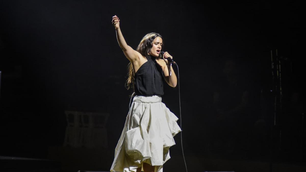 Rosalía, en pleno concierto