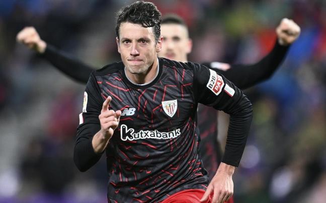 Vesga celebra el gol de penalti contra el Valladolid Vesga celebra el gol de penalti contra el Valladolid