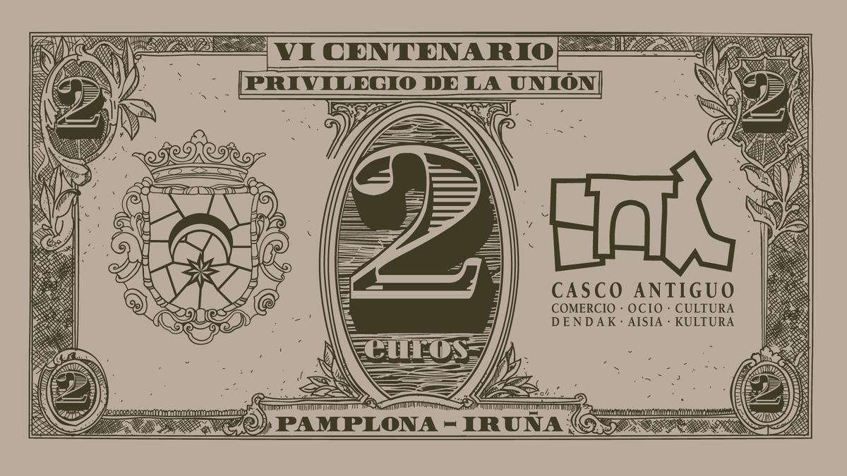 Billete descuento de 2 euros.