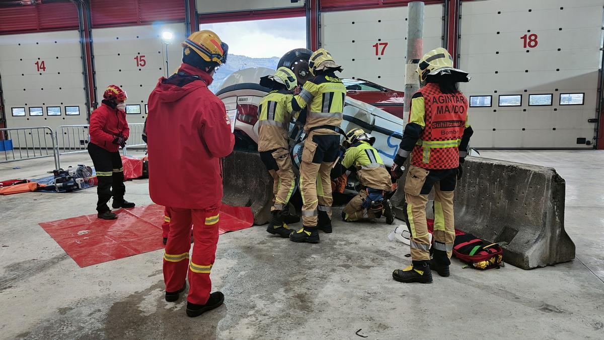 Un momento de la competición en Iurreta